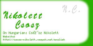nikolett csosz business card